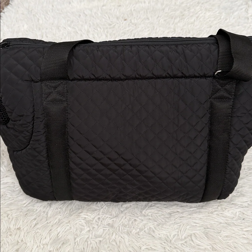 Muffin & Berry Quilted Dog Carrier Black Medium